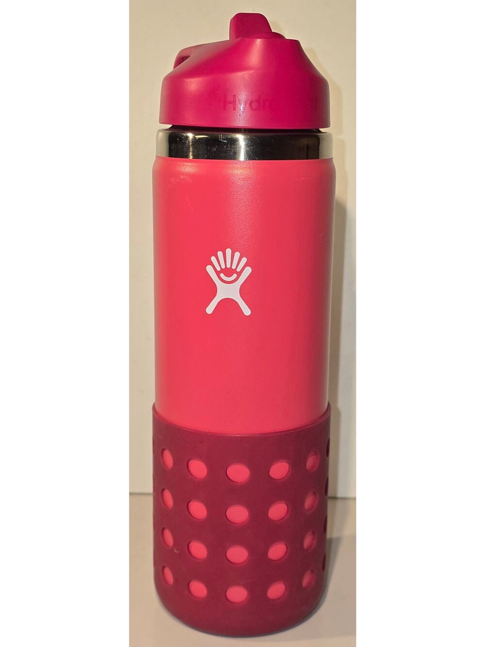 Hydro Flask Water Bottle Straw Lid Boot Pink Insulated NEW